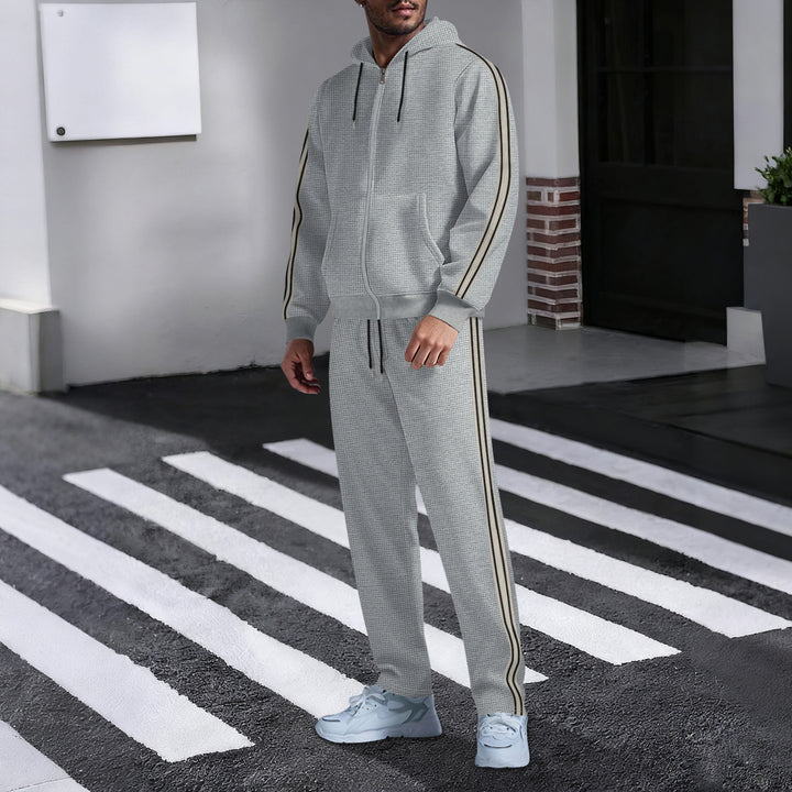Men's sporty hoodie suit with side stripes Lisslune