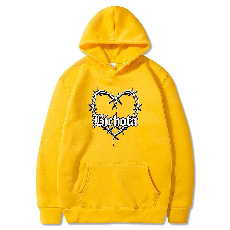 Women's hoodie with unique heart design and embroidered lettering Lisslune