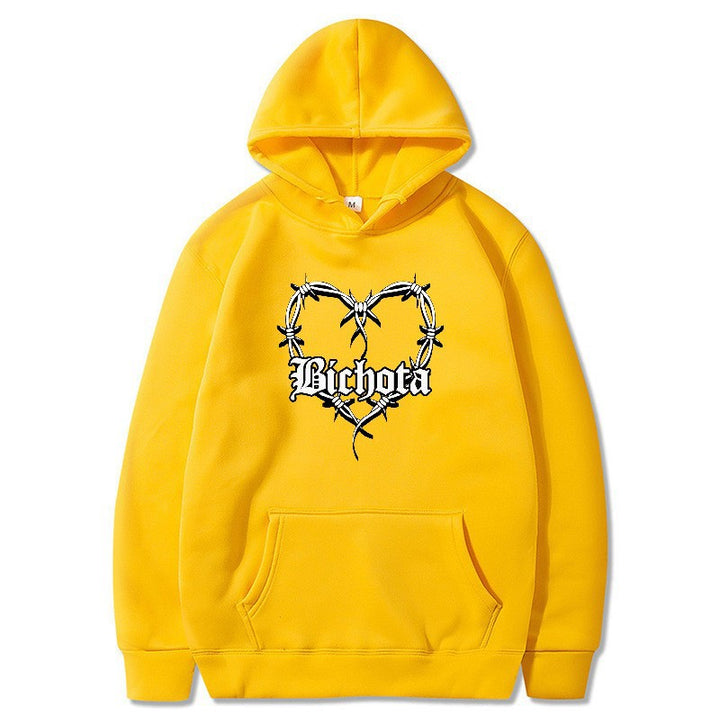Women's hoodie with unique heart design and embroidered lettering Lisslune