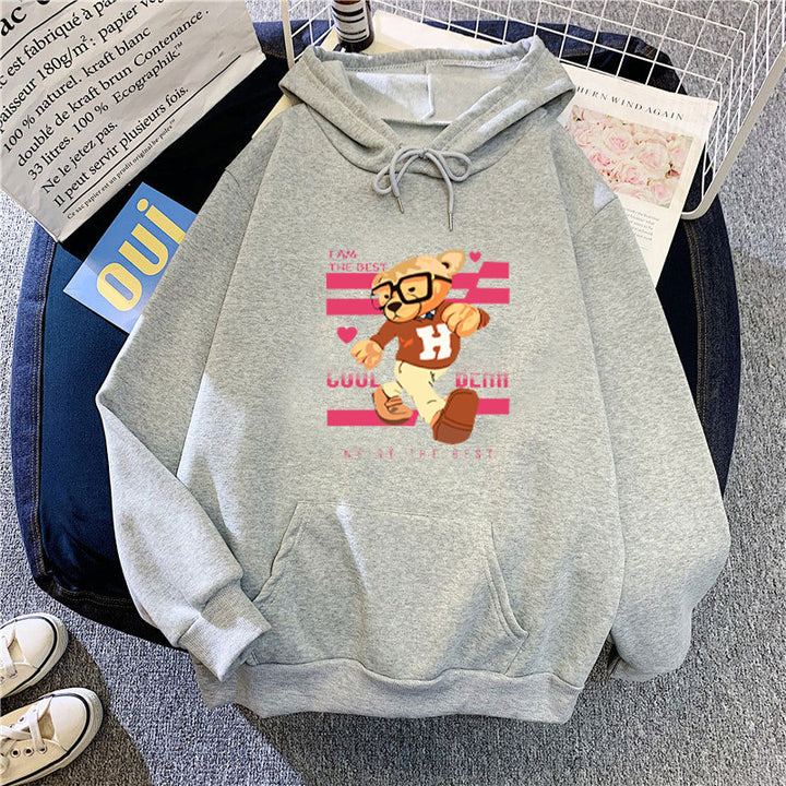 Women's hoodie with funny bear motifs and unique graphic print Lisslune