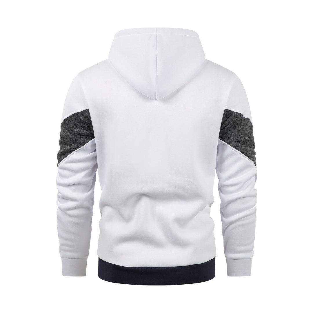 Men's Sporty Hoodie with Modern Color Design and Practical Pockets Lisslune