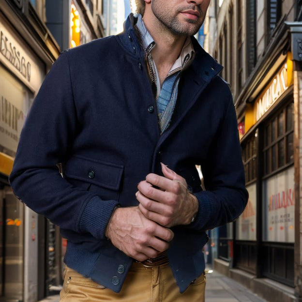 Men's fashionable utility jacket with practical pockets Lisslune 1760428331