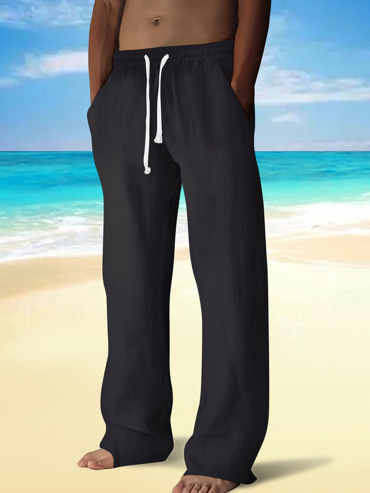 Men's casual beach shorts with elastic waistband and practical pockets Lisslune