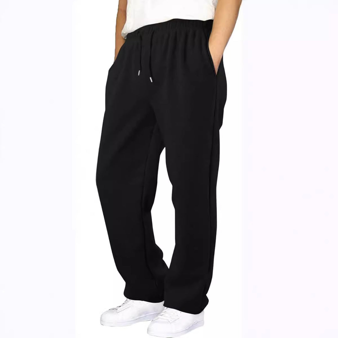 Men's casual leisure pants with elastic waistband and practical pockets Lisslune