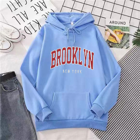 Women's hoodie with stylish Brooklyn print Lisslune
