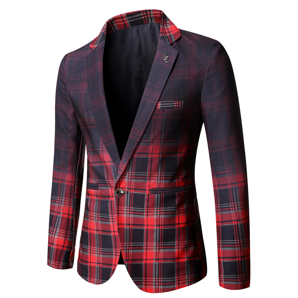 Men's fashionable checkered/blazer Lisslune