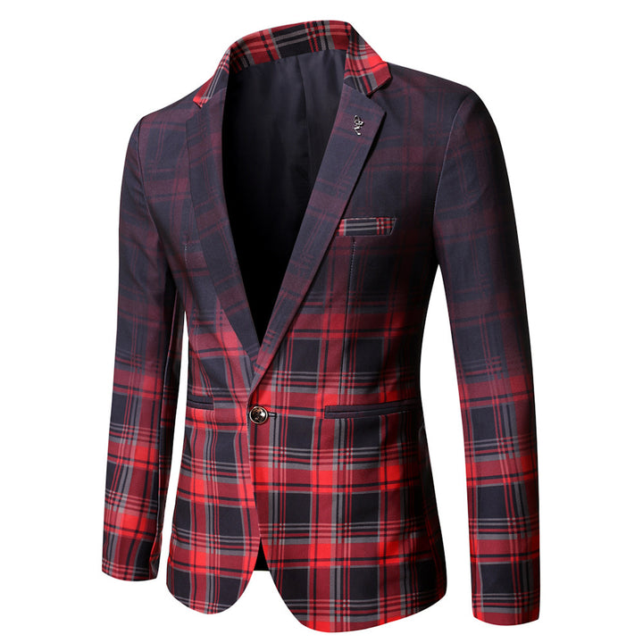 Men's fashionable checkered/blazer Lisslune