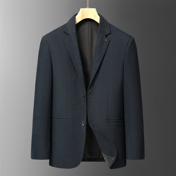 Men's Elegant Blazer with Fine Checked Pattern Lisslune