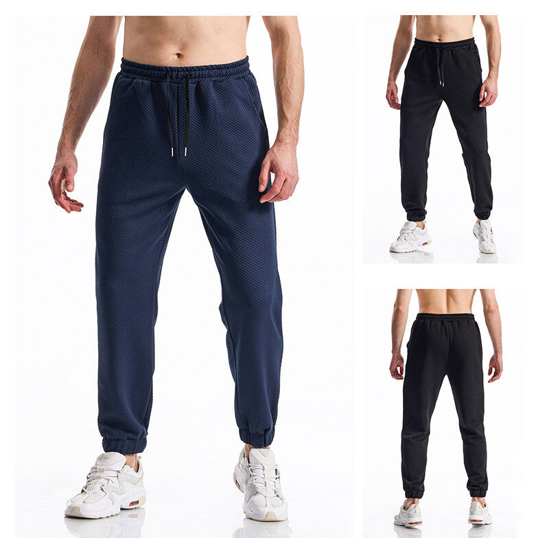 Men's sporty leisure pants with textured surface Lisslune