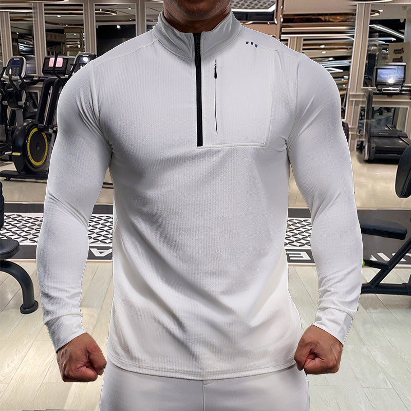 Men's Sporty Functional Top with High Collar Lisslune