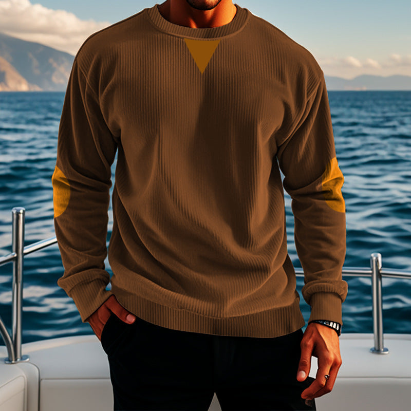 Men's casual knit sweater with accent details and comfortable fit Lisslune