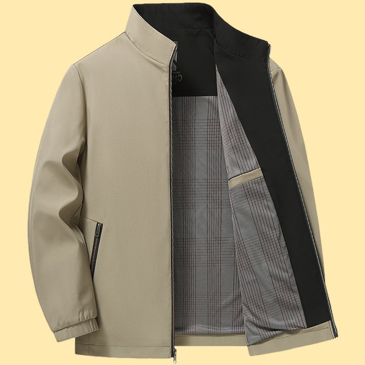 Men's elegant leisure jacket with stand-up collar Lisslune