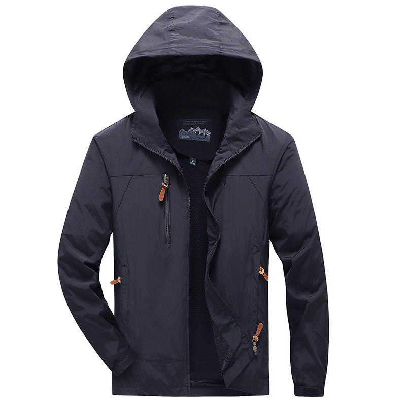 Men's Functional Leisure Jacket with Adjustable Hood and Practical Pockets Lisslune