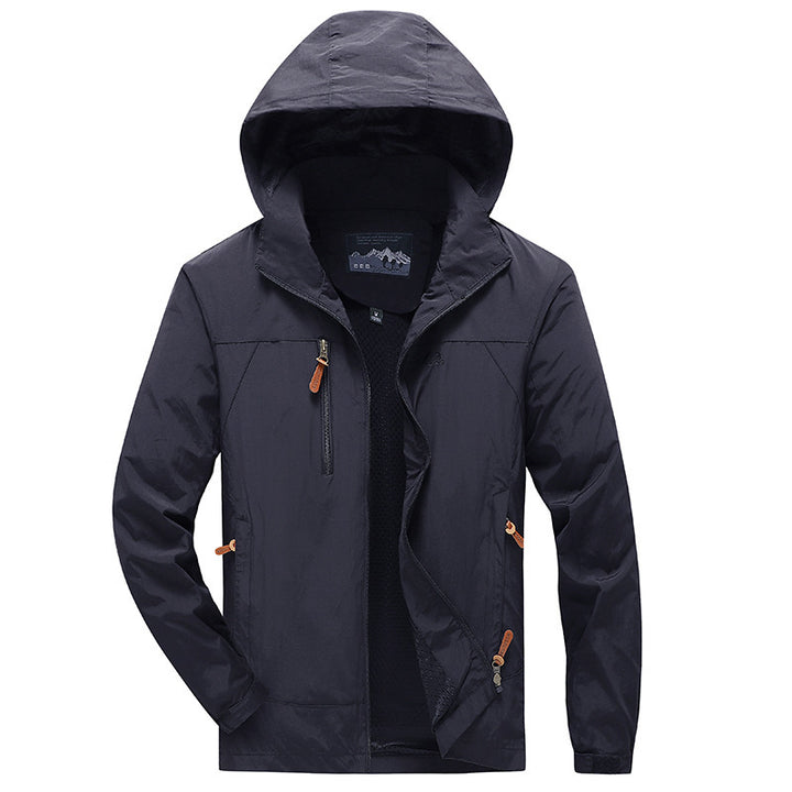 Men's Functional Leisure Jacket with Adjustable Hood and Practical Pockets Lisslune