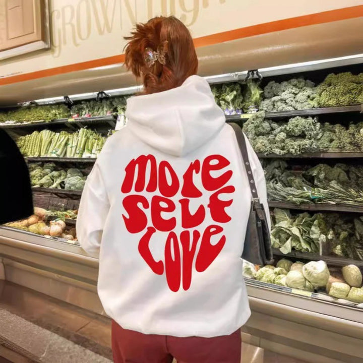 Women's oversized hooded sweatshirt with creative heart design Lisslune