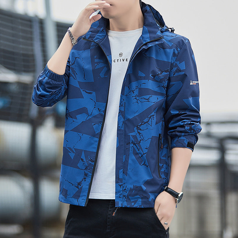 Men's Breathable Sports Jacket with Hood Lisslune