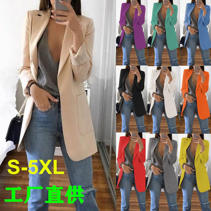 Damen eleganter Blazer mit tailliertem Schnitt und praktischen Taschen Lisslune