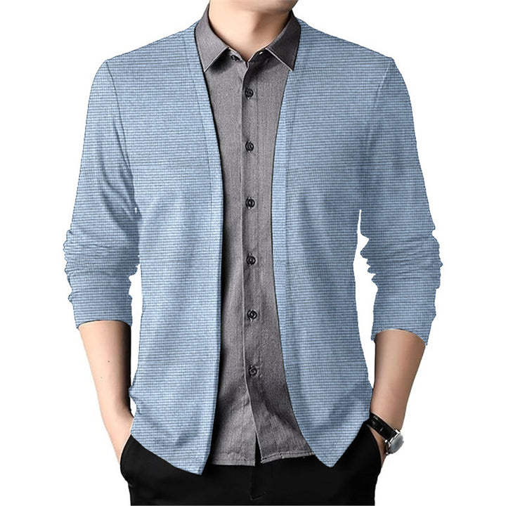 Men's structured cardigan with raw edges Lisslune
