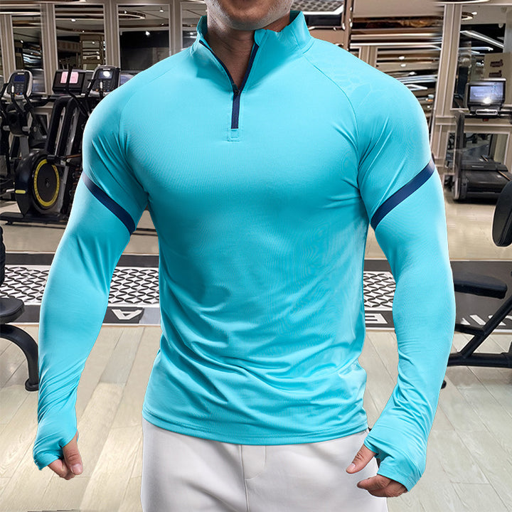 Men's breathable functional top with half zipper Lisslune