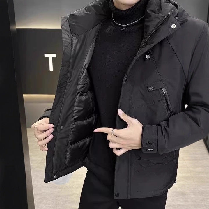 Men's Technical Winter Jacket with Multifunctional Hood Design Lisslune