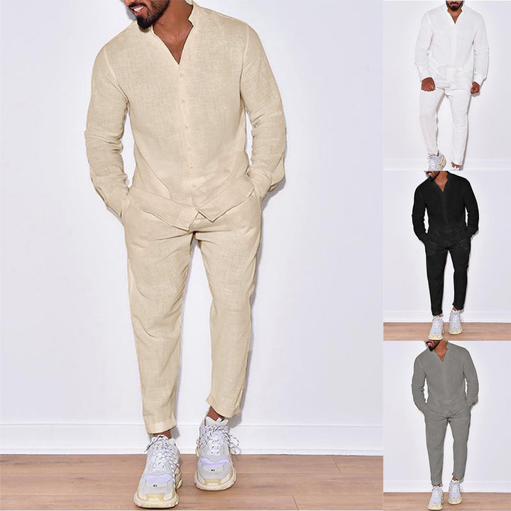 Men's Comfortable and Stylish Pajama Set with Shirt and Pants Lisslune