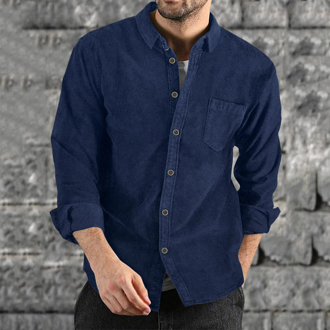 Men's Casual Cord Shirt Lisslune