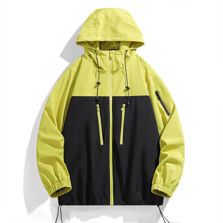 Men's Sporty Functional Jacket with Hood and Water-Repellent Coating Lisslune