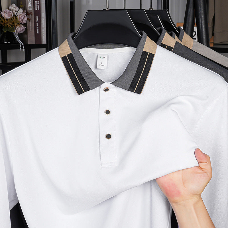 Men's polo shirt with modern accents and breathable fabric Lisslune