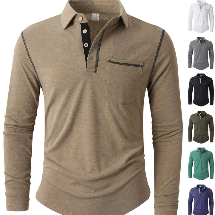 Men's Long Sleeve Polo Shirt Lisslune