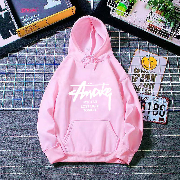 Ladies hoodie with modern lettering Lisslune
