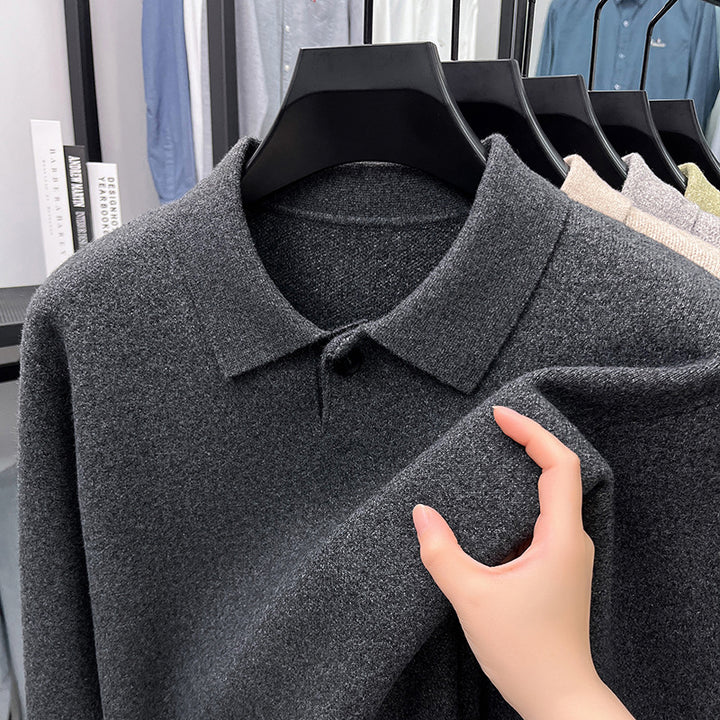 Men's polo shirt with modern textured fabric Lisslune
