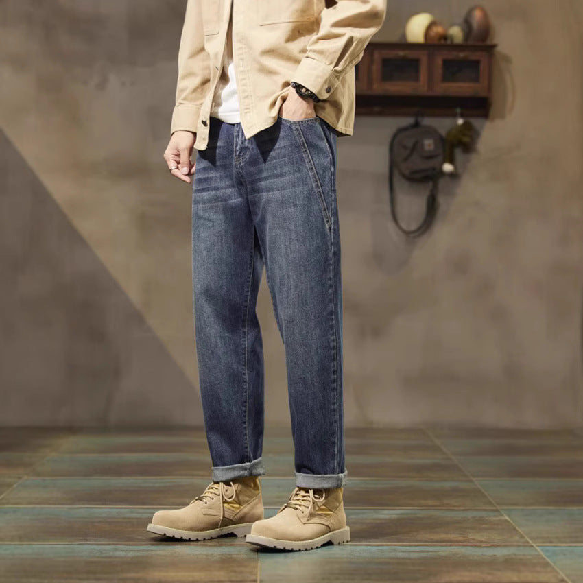 Men's casual Relaxed Fit jeans in vintage look Lisslune