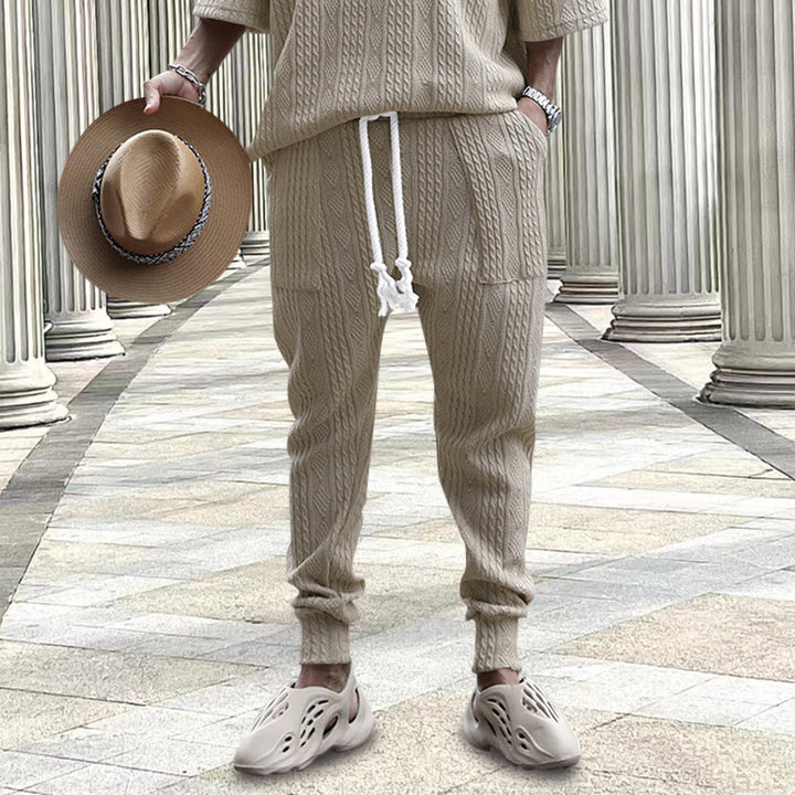 Men's urban leisure outfit with textured fabric quality Lisslune