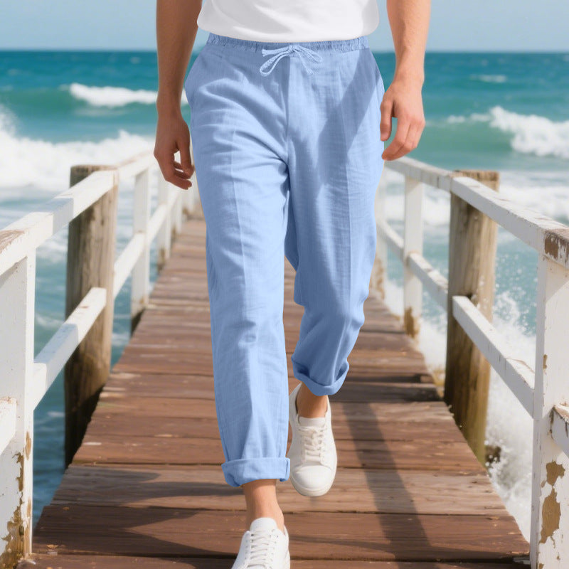 Men's Comfortable Beach Pants with Adjustable Drawstring Lisslune