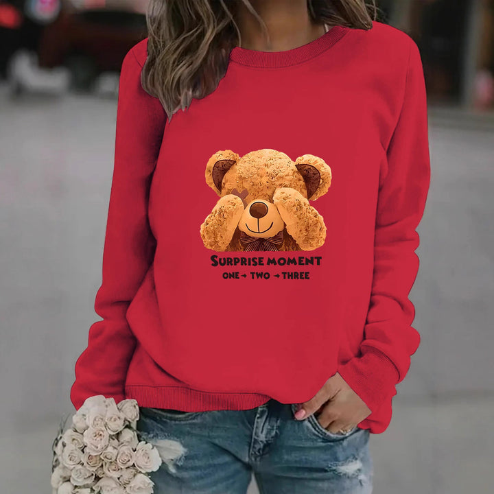 Women Sweatshirt with unique bear motif and entertaining saying Lisslune