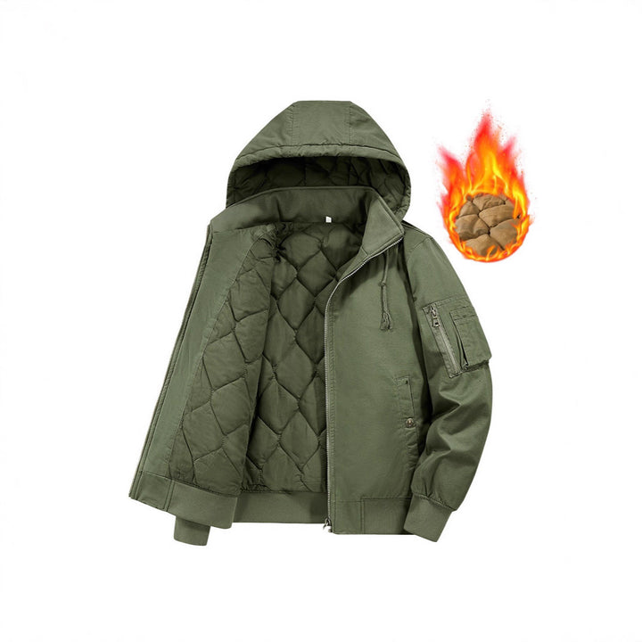 Men's winter jacket with removable hood Lisslune
