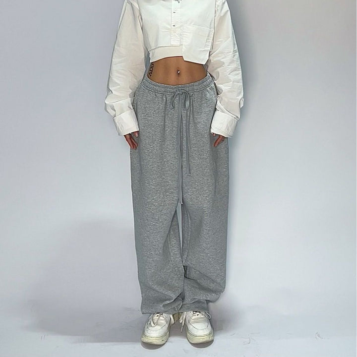 Women's comfortable leisure pants with elastic waistband and wide fit Lisslune