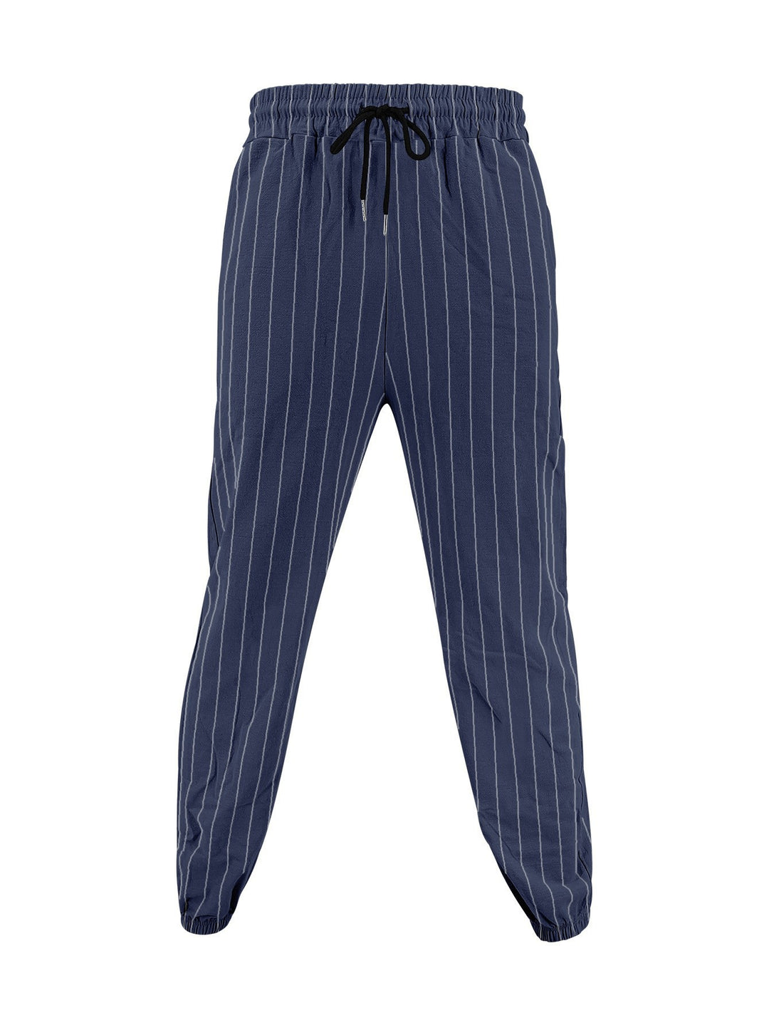 Men's elegant leisure pants with elastic waistband and side stripes Lisslune
