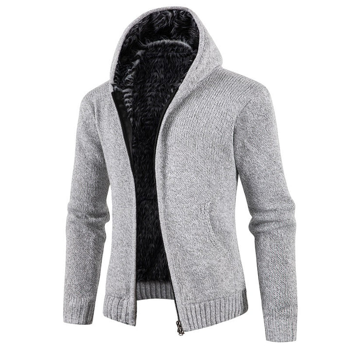 Men's hooded cardigan with soft inner lining Lisslune