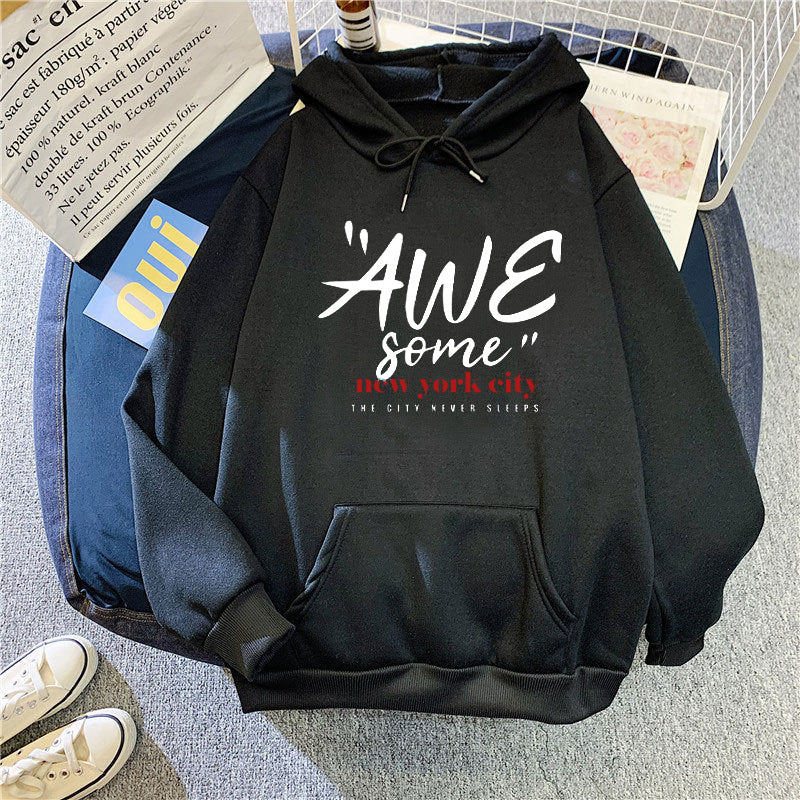 Women's hoodie with stylish New York lettering Lisslune