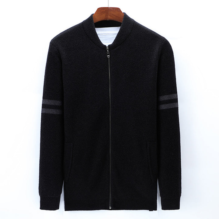 Men's Stylish Cardigan with Classic Zipper and Sporty Design Lisslune