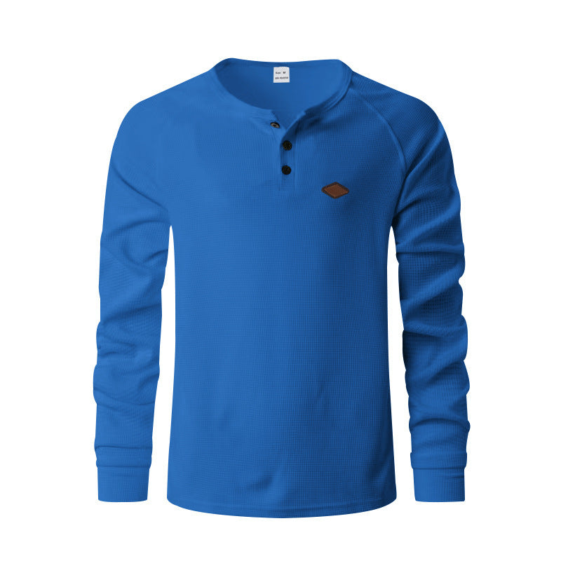 Men's Long Sleeve Shirt with Button Placket and Structure Lisslune