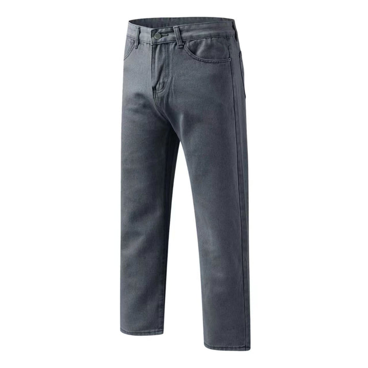 Women's straight cut jeans with high waist and classic details Lisslune