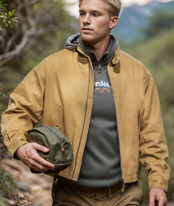 Men's versatile bomber jacket with practical pockets Lisslune