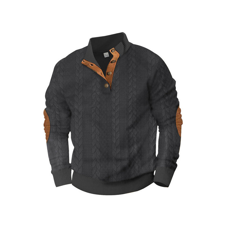 Men's knit pullover with contrast details Lisslune