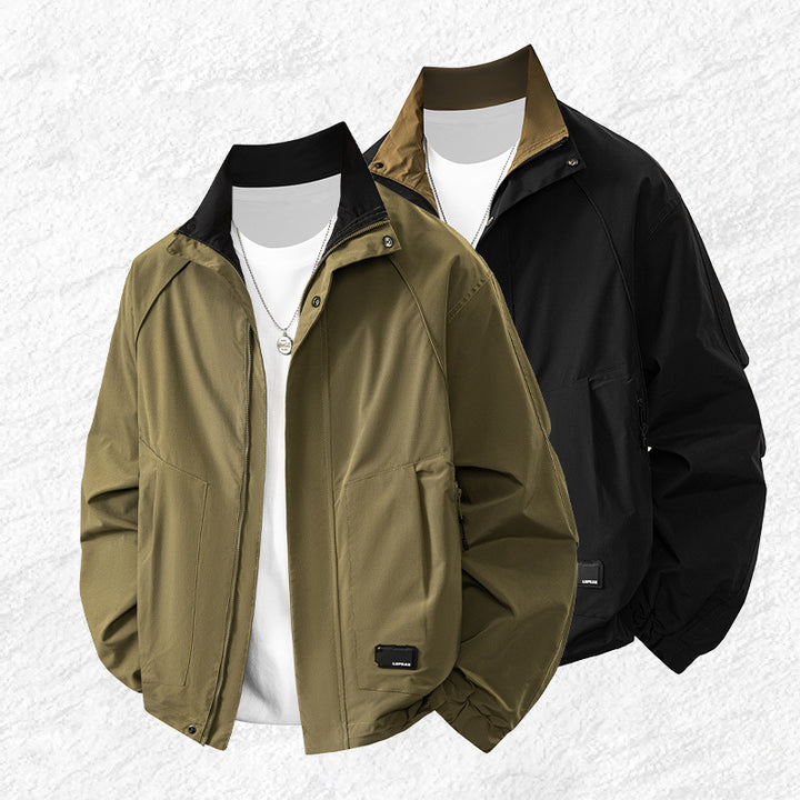 Men's casual transitional jacket with practical side pockets Lisslune