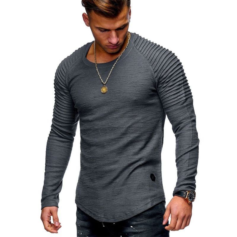 Men's long sleeve shirt with textured design Lisslune