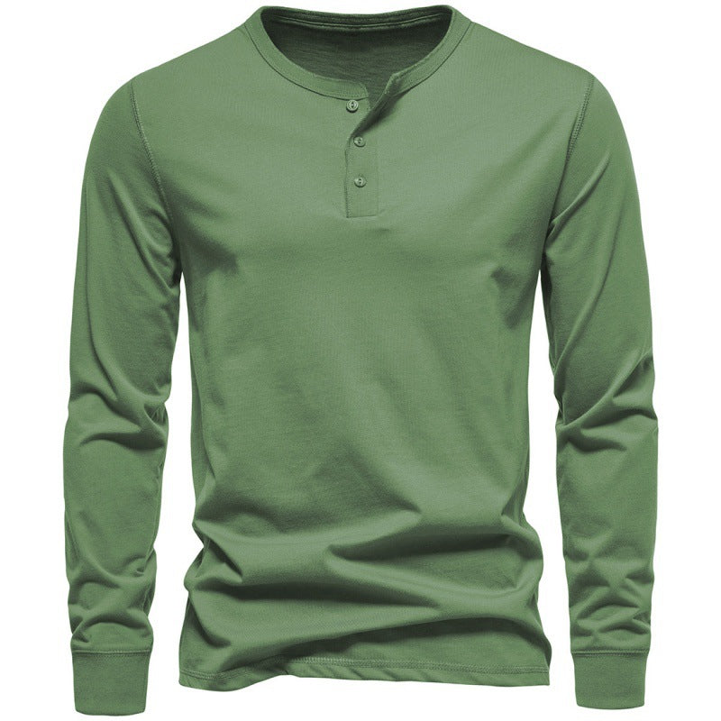 Men's Long Sleeve Shirt with Button Closure and Modern Design Lisslune