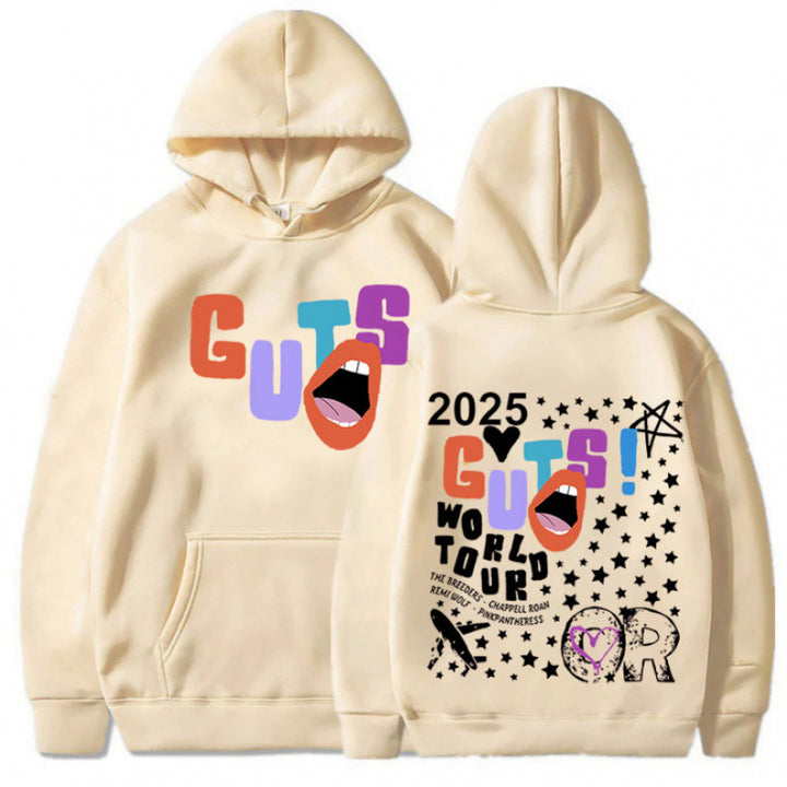 Women's hoodie with creative graphic elements and unique tour print Lisslune