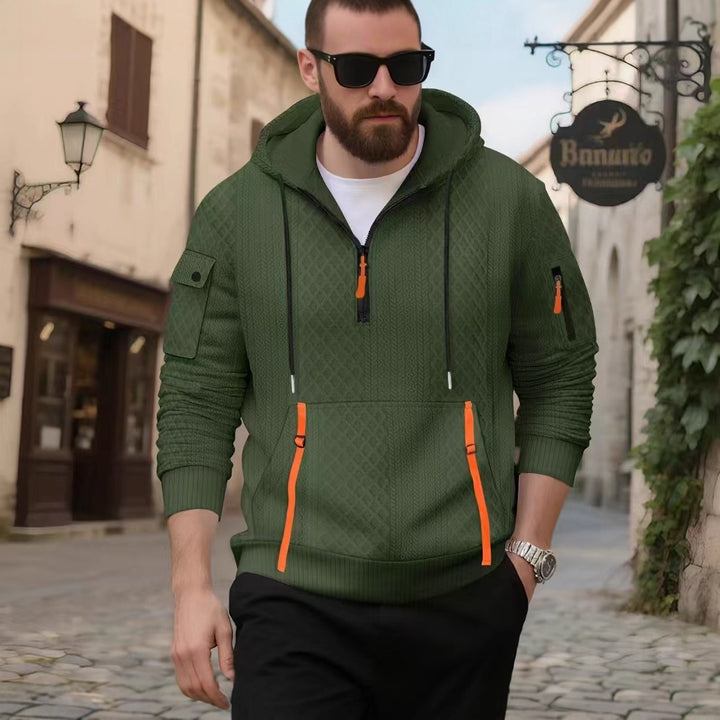 Men's sporty hoodie with innovative structure design Lisslune
